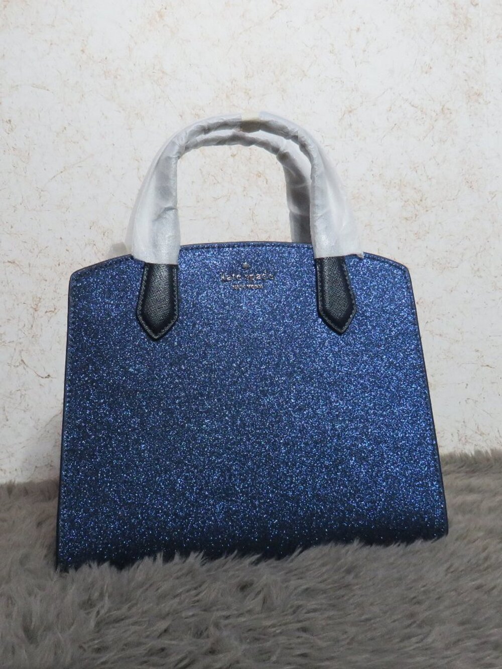 Kate Spade Glitter Tinsel Satchel (Parisian Blue)